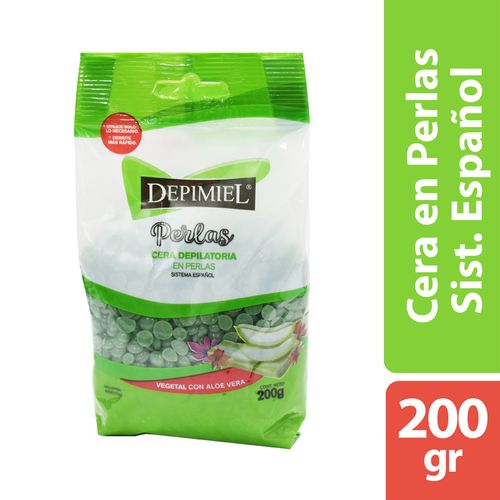 Cera Depilatoria Vegetal en Perlas Sistema Español x200 g Depimiel