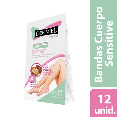 Bandas Depilatorias Dobles para Piernas x 12 u Depimiel