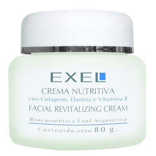 Crema Nutritiva con Colágeno, Elastina Vitamina E x 80ml Exel