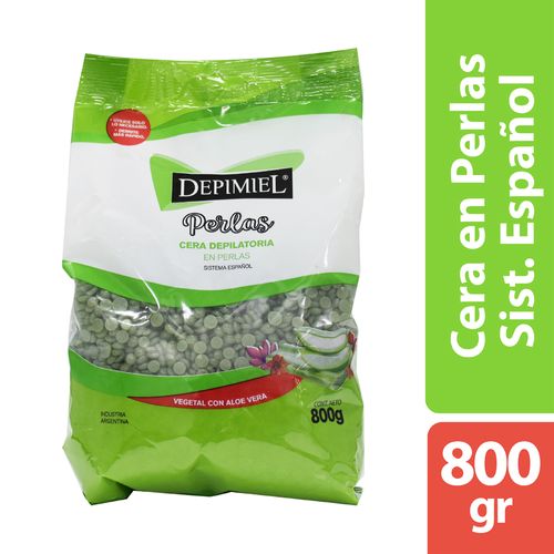 Cera Depilatoria Vegetal Piel Sensible Sistema Español Perlas x800g Depimiel