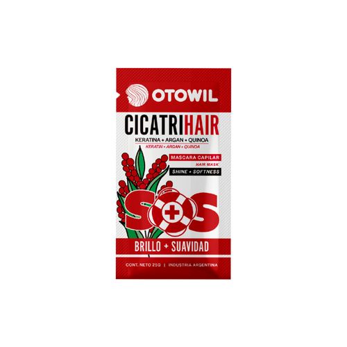Máscara Capilar Brillo + Suavidad Argan Cicatrihair x 25gr Otowil