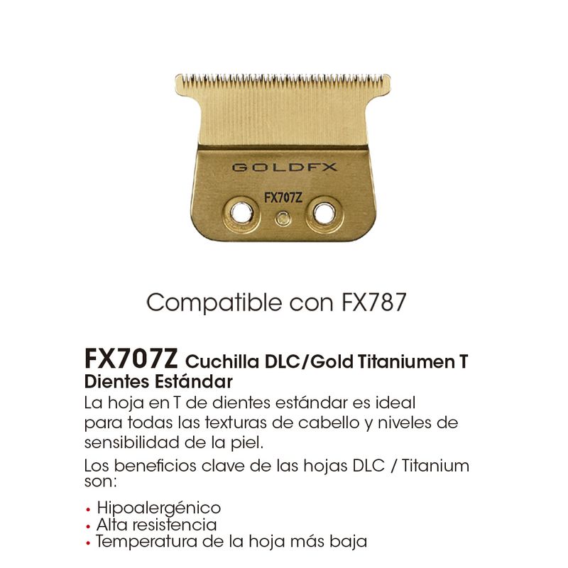 CUCHILLA P/TRIMM FX787 FX707Z GOLD BABYLISS  *