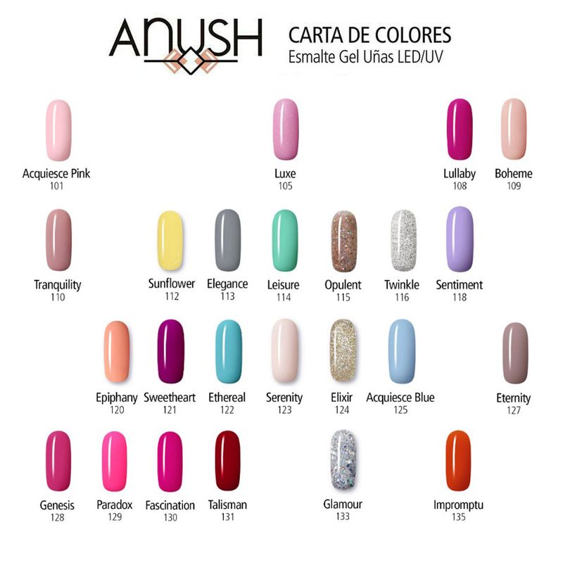 12-Esmaltes-Semipermanentes-Anush---Cabina-Beauty-Nail-Lamp