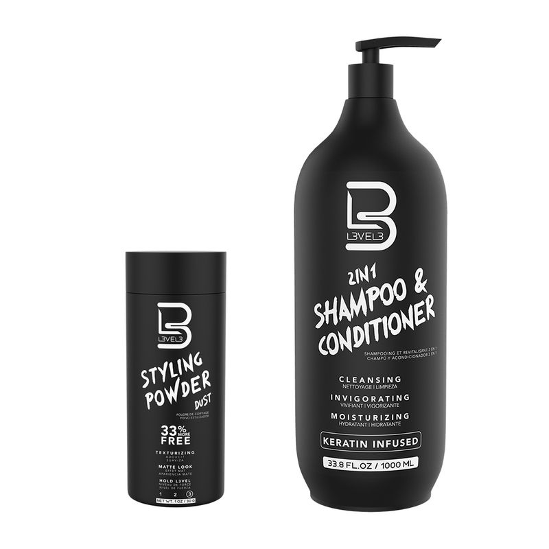 Combo-Polvo-de-Fijacion---Shampoo-y-Acondicionador-2-en-1-LEVEL3