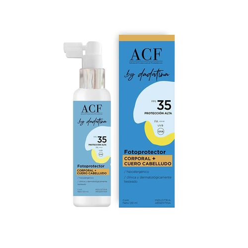 Fotoprotector UV Corporal y Cuero Cabelludo FPS 35  x120 ml ACF