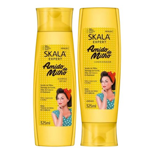 Kit Shampoo + Acondicionador Amido de Milho x325 ml Skala
