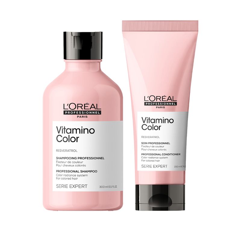 Kit-Shampoo-x300ml---Acondicionador-x200ml-Vitamino-Color-Serie-Expert-L-Oreal-Professionnel