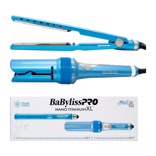 Set Profesional XL Plancha de Pelo 9091 + Miracurl 25mm Nano Titanium Babyliss PRO
