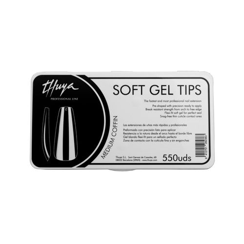 Tips Para Soft Gel Medium Coffin x550u Thuya