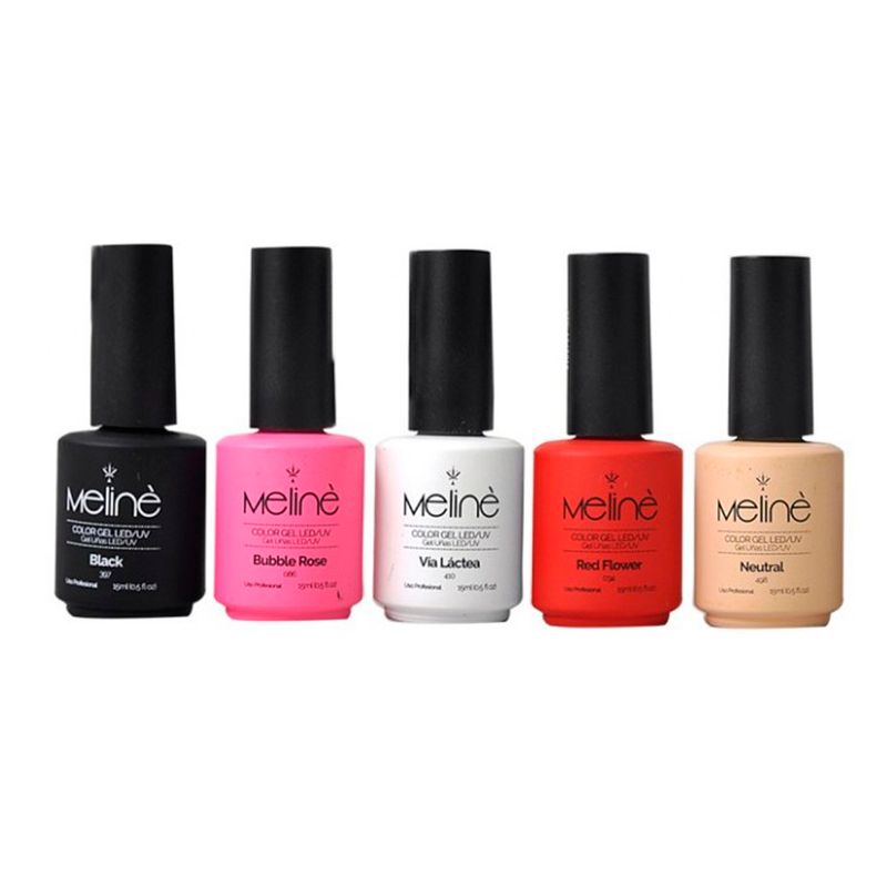 Combo-5-Esmaltes-Semipermanentes-Gel-Uv-led-Meline