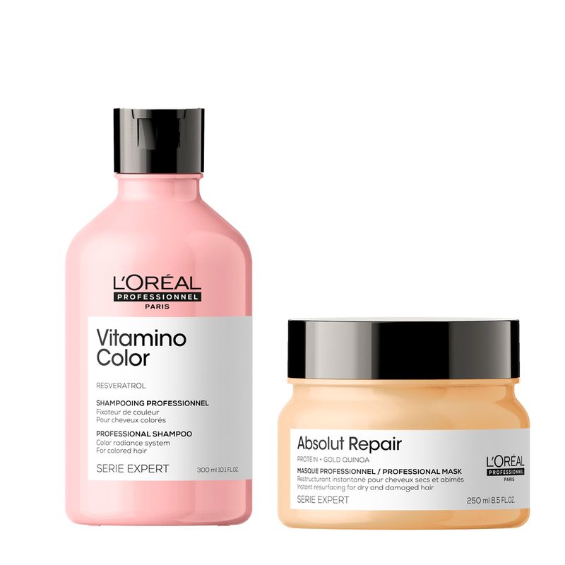 Kit-Cuidado-del-Color-y-Reparacion--Shampoo---Mascara-L-Oreal-Professionnel