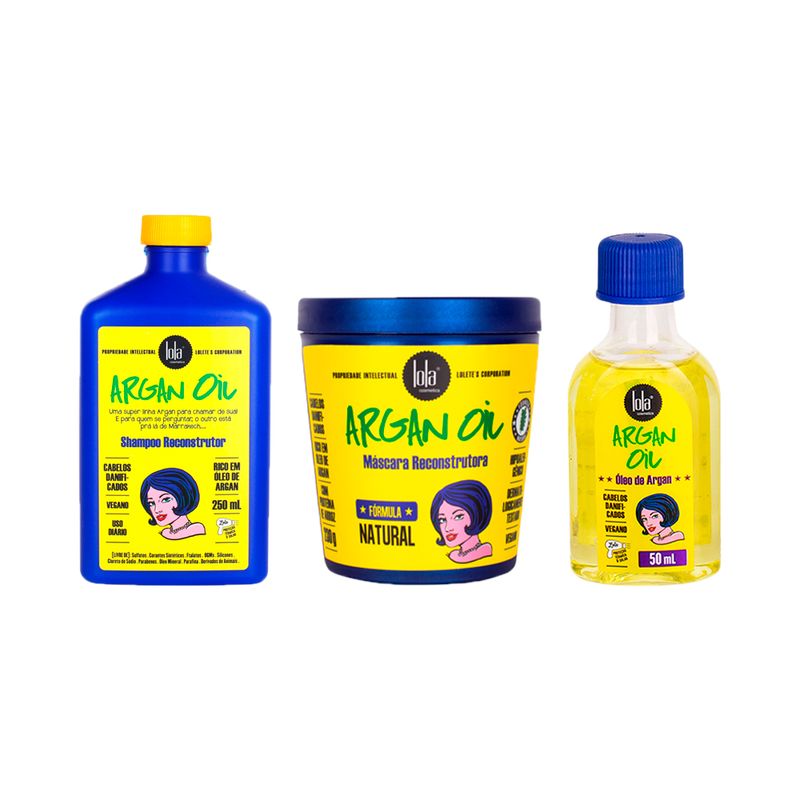 Kit-Shampoo---Serum---Tratamiento-Argan-Oil-Lola-Cosmetics