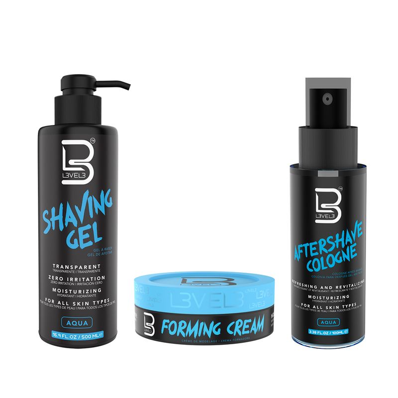 Combo-Gel-de-Afeitar---Crema---After-Shave-Level-3