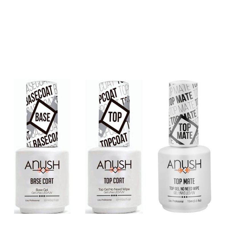 Kit-Base-Coat---Top-Coat---Top-Coat-Matte-Semipermanente-Anush