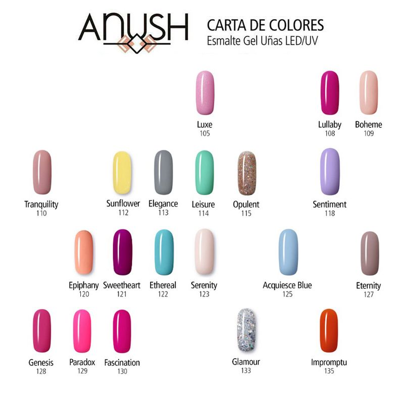 12-Esmaltes-Semipermanentes-Anush---Cabina-Beauty-Nail-Lamp