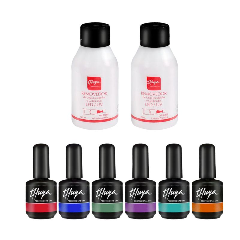 6-Esmaltes-On-Off---2-Removedores-x120-ml-Thuya