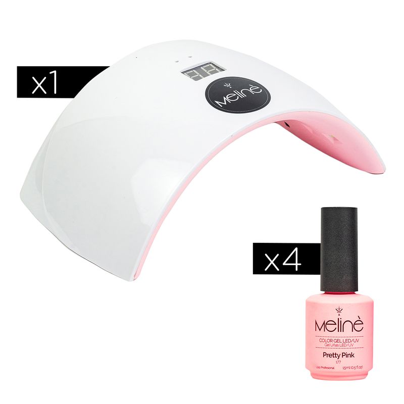 Kit-4x-Esmaltes-Semipermanentes---Cabina-Nail-Lamp-Meline