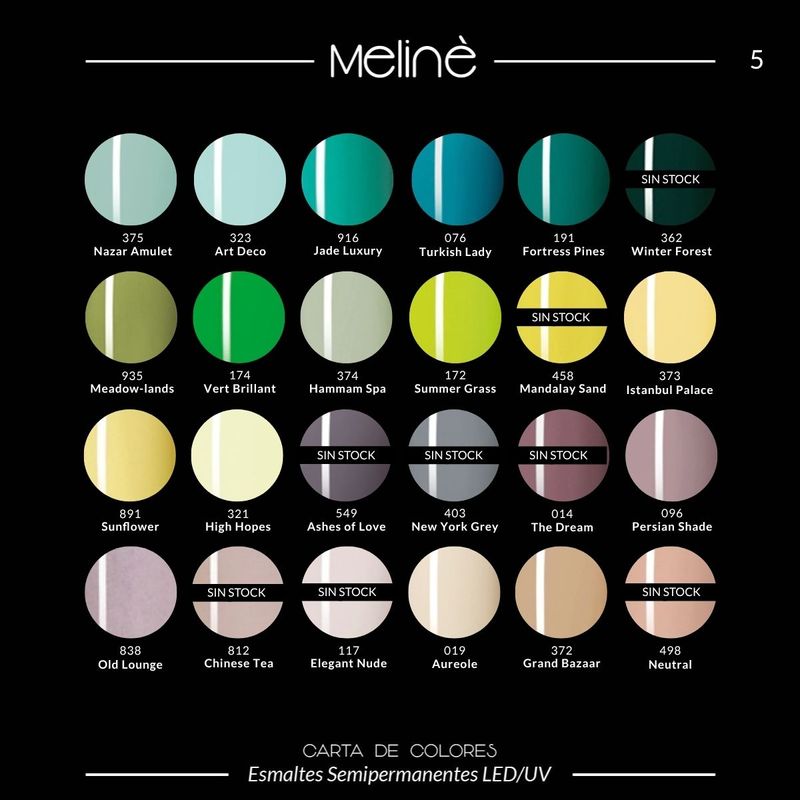 Combo 6 Esmaltes Semipermanentes Meliné