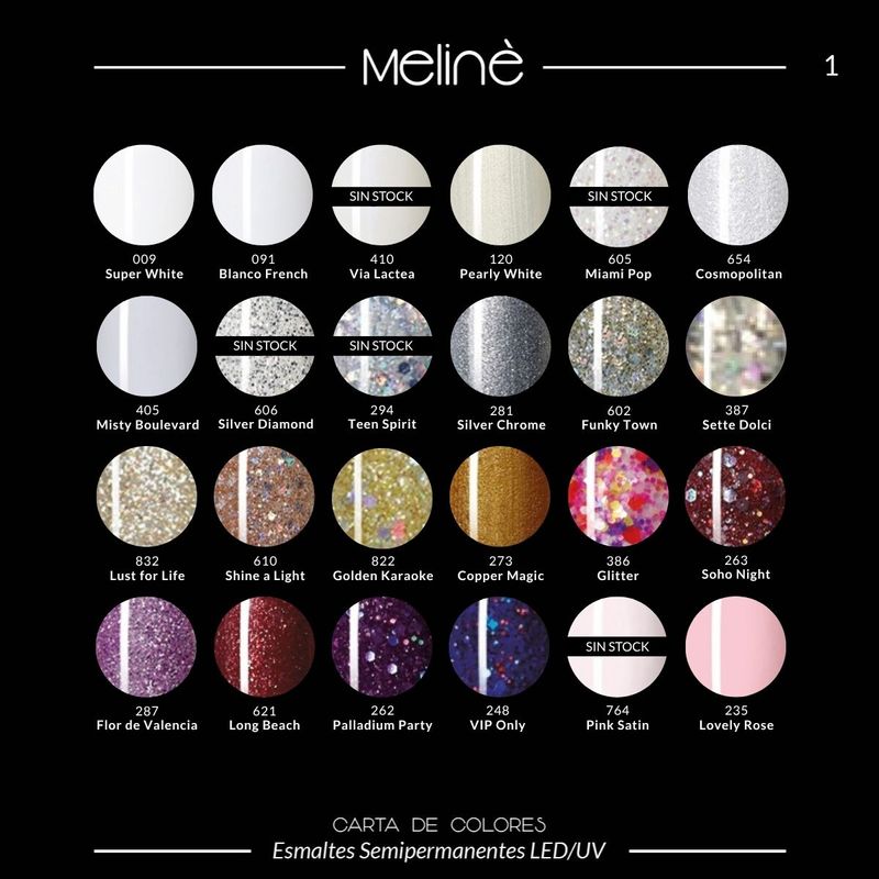 Kit 3x Esmaltes Semipermanentes Meliné Gel UV/LED x15ml