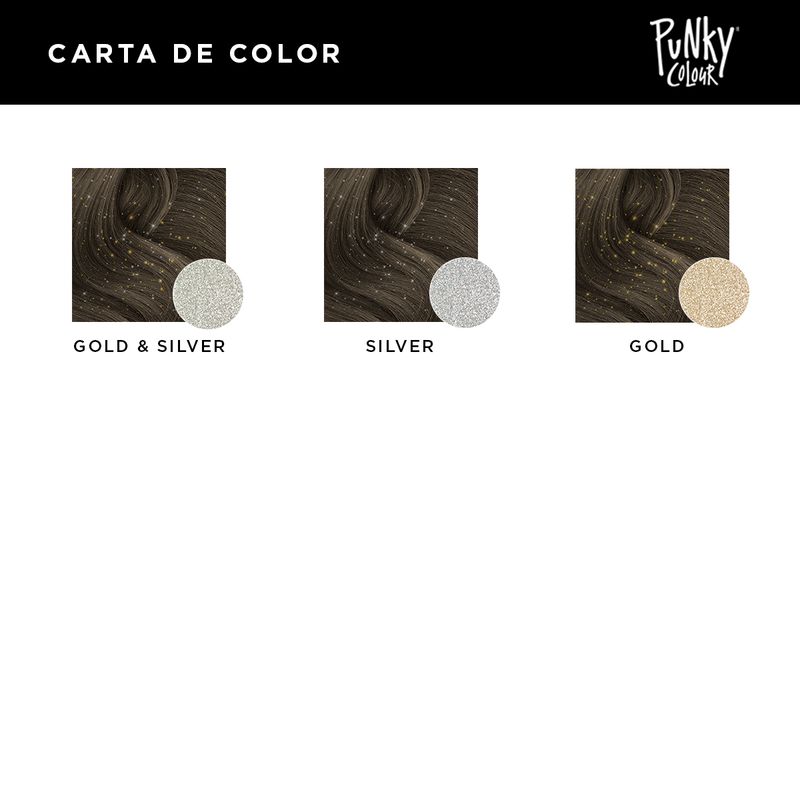SPRAY GLITTER PUNKY COLORS Gold & Silver