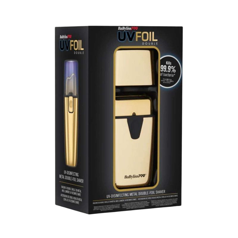 AFEITADORA DOBLE MET FOIL UV Gold BABYLISS