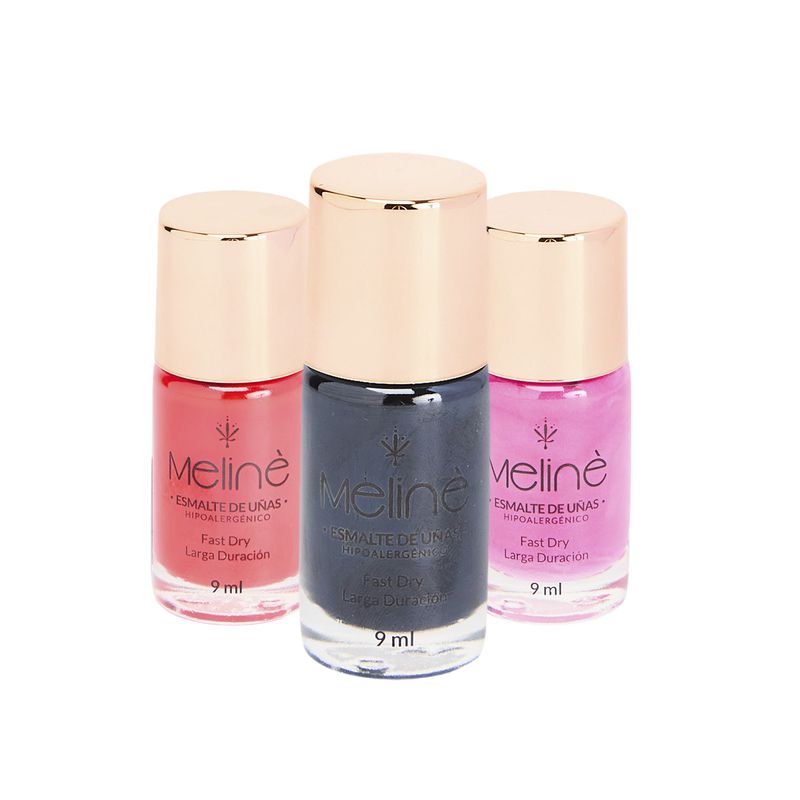 Combo Meliné Larga duración Hipoalergenico x3 colores