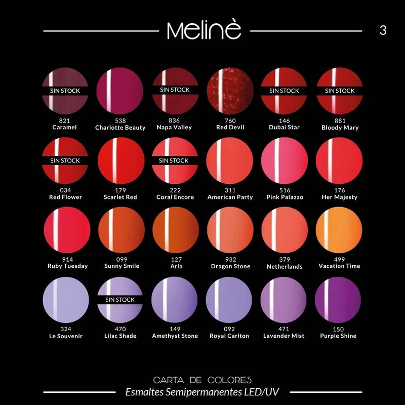 Combo 4 Esmaltes Semipermanentes Gel Uv/led Meliné