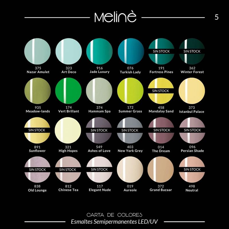 Combo 10 Esmaltes Semipermanentes Gel UV/LED Meliné