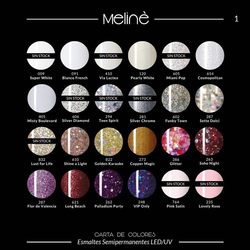 Combo 4 Esmaltes Semipermanentes Gel Uv/led Meliné