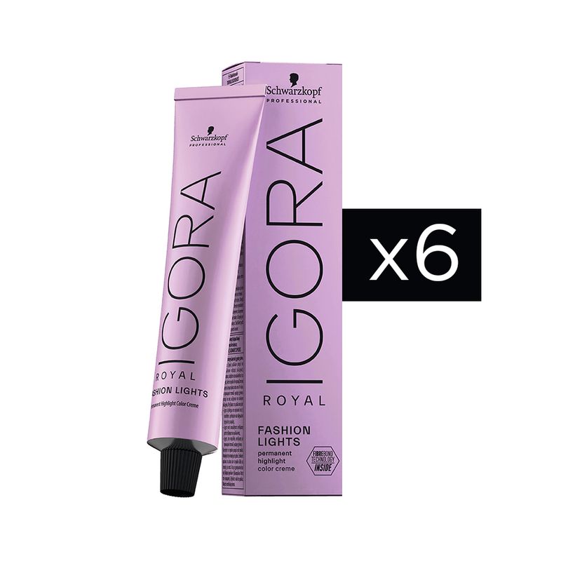 Combo 6 Tinturas Igora Royal Fashion Lights x60g Schwarzkopf