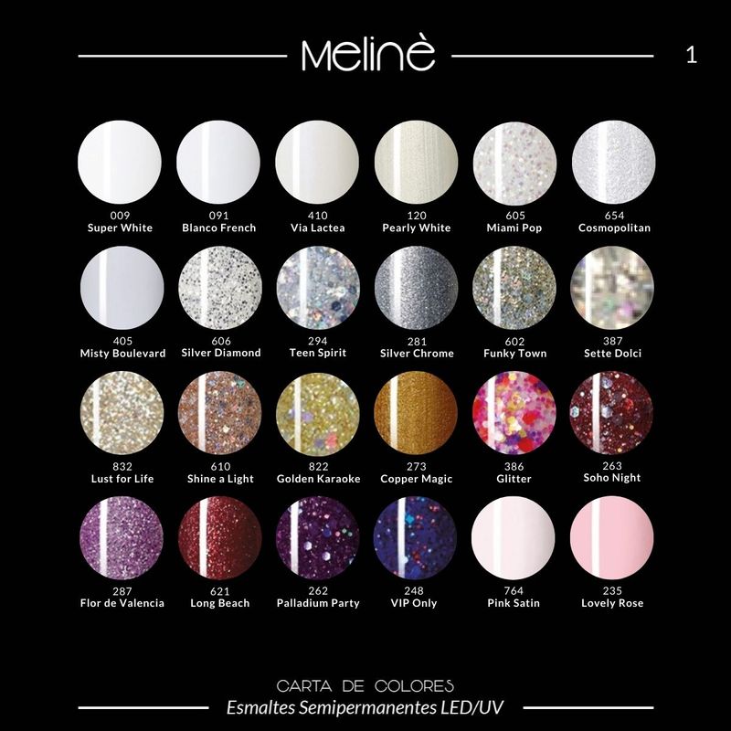 Combo 10 Esmaltes Semipermanentes Gel UV/LED Meliné