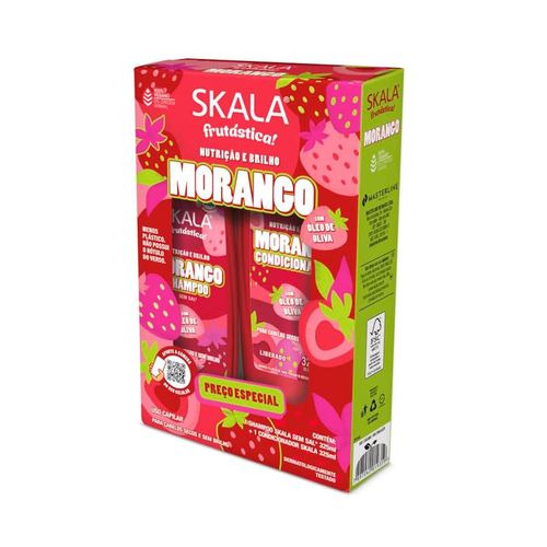 Kit Shampoo + Acondicionador Frutástica Morango x325 ml Skala