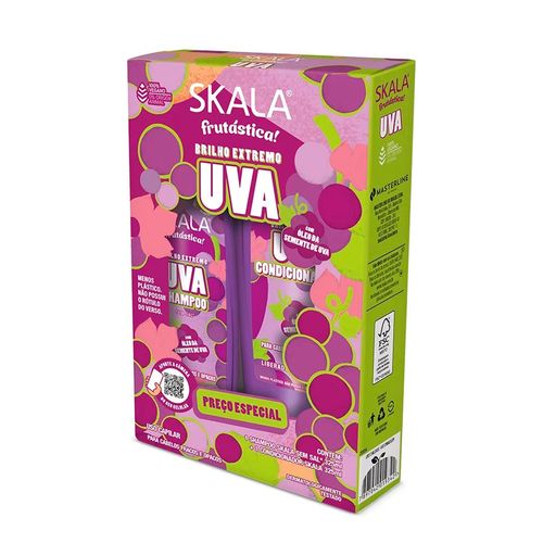 Kit Shampoo + Acondicionador Frutástica Uva x325 ml Skala