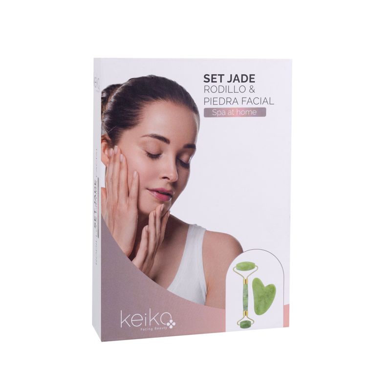 SET DE PIEDRAS JADE FACIAL Y ROLLO KEIKO