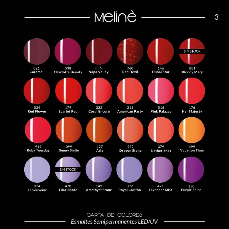 Combo 6 Esmaltes Semipermanentes Meliné