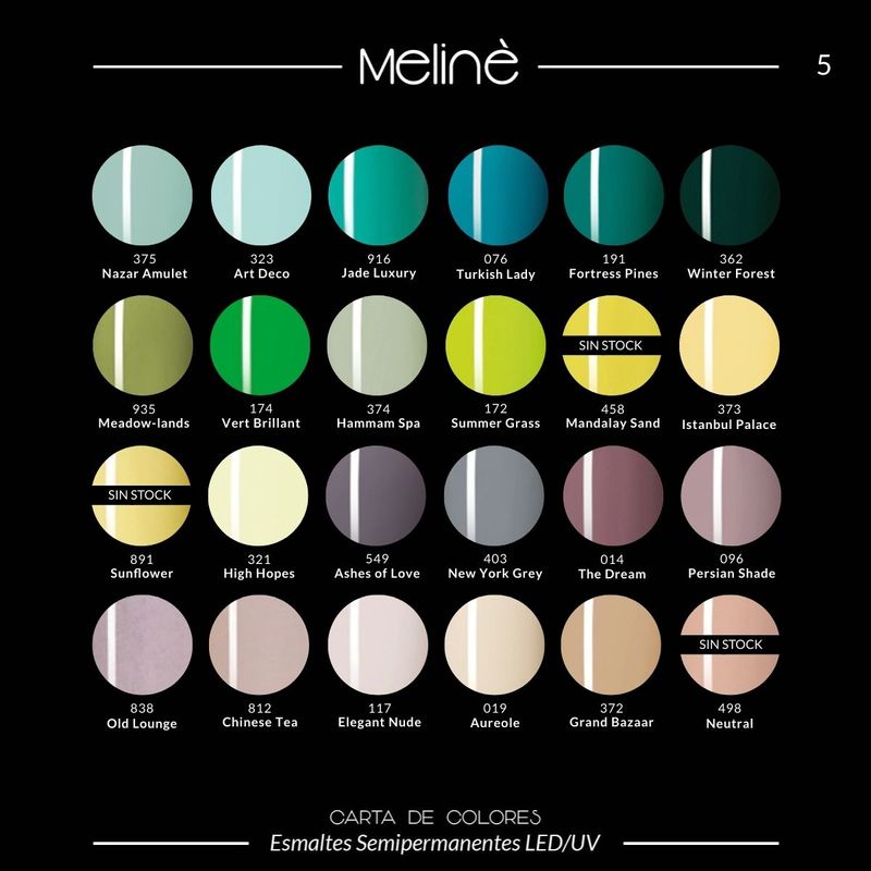 Combo 6 Esmaltes Semipermanentes Meliné