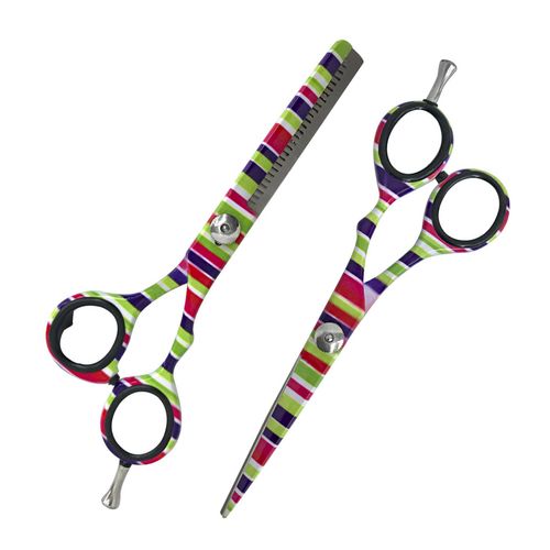 Tijera de Corte + Tijera de Pulir 5.5" Rainbow