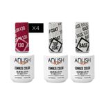Kit 4x Esmaltes Semipermanentes  Anush + Base Coat y Top Coat