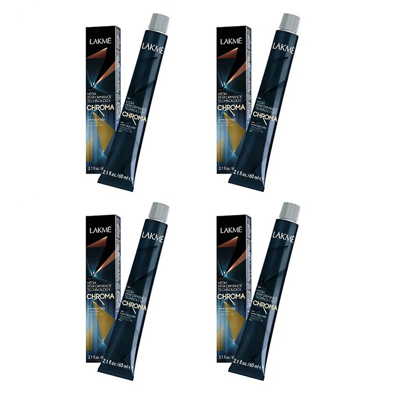 Combo 4 Tinturas Sin Amoníaco High Performance x60ml Chroma Lakmé
