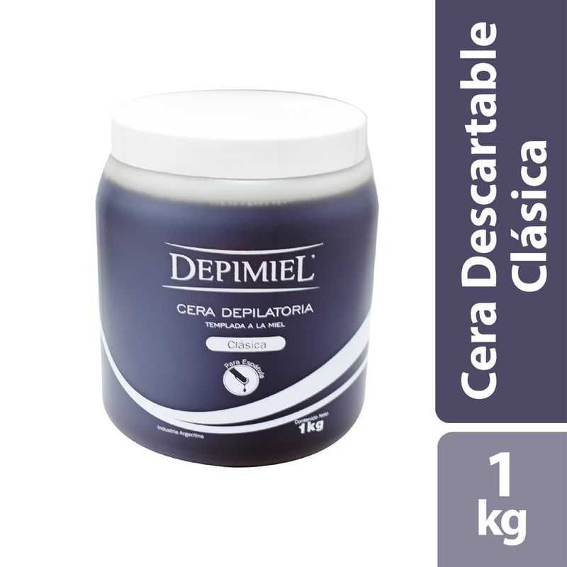 2 Kg de Cera Depilatoria Templada Clásica Depimiel + Bandas Depilatorias