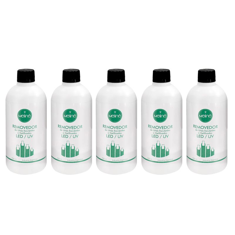 Combo 5 Removedores de Esmalte Semipermanente Meliné x500 ml