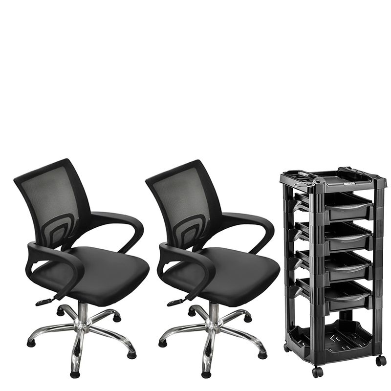 Combo 2 Sillones de Corte Day + Módulo Ayudante Vegas Teknikstyle