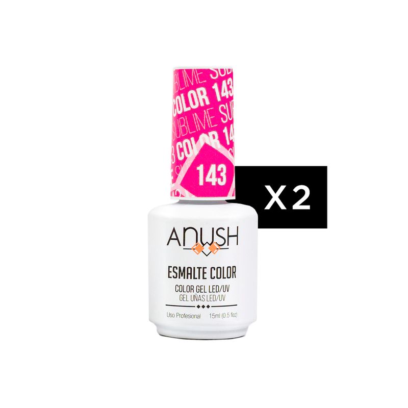 2 Esmaltes Semipermanentes x15ml Anush