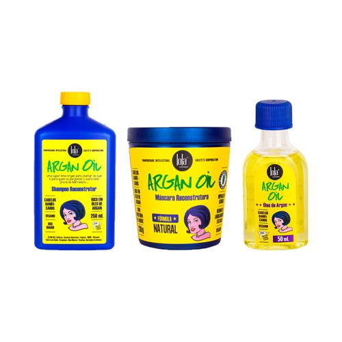 Kit Shampoo + Serum + Tratamiento Argan Oil Lola Cosmetics