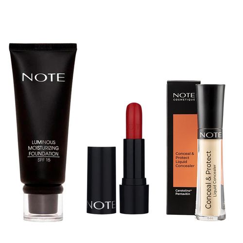 Kit Note: Labial Deep Impact + Corrector Líquido + Base Luminous