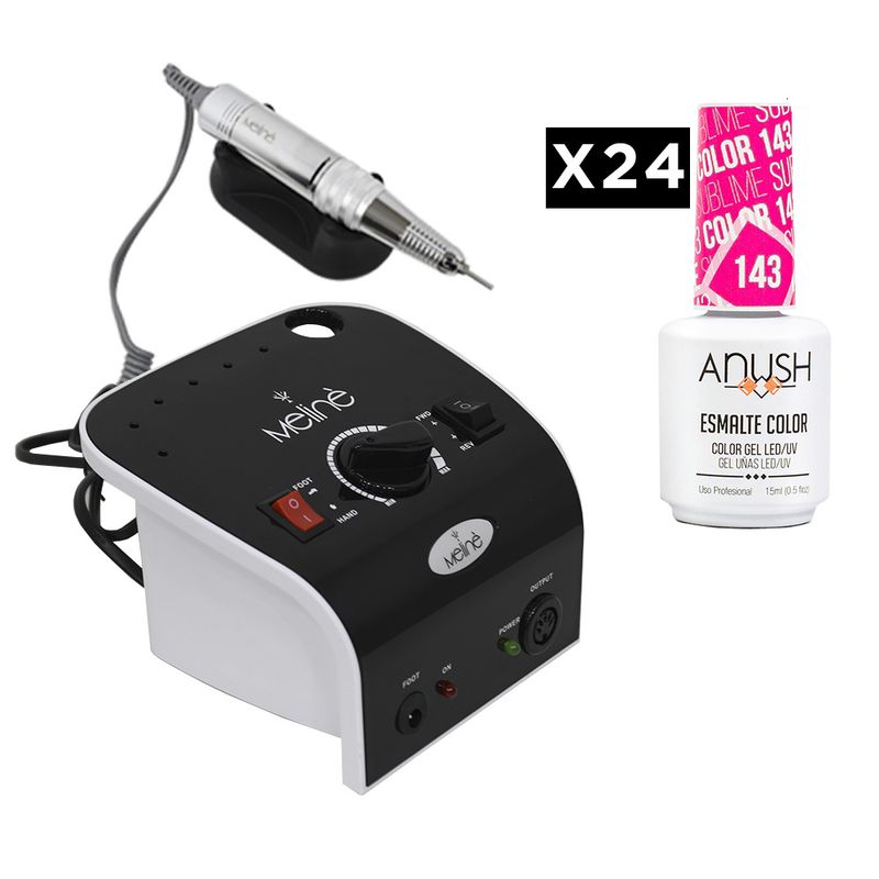 Torno Supreme Drill + 24 Esmaltes semipermanentes Anush