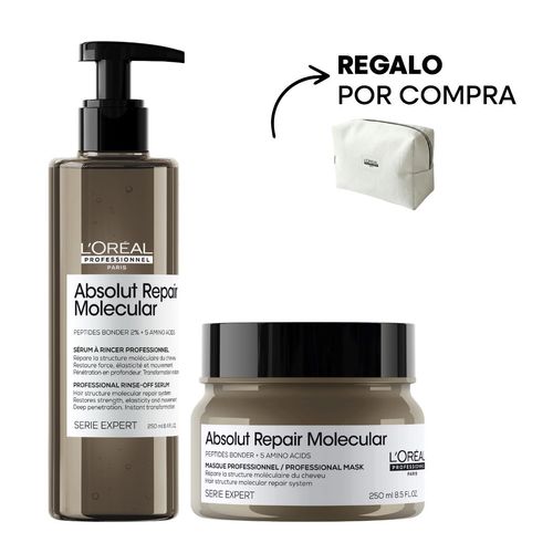 Kit Sérum De Enjuague + Máscara Absolut Repair Molecular Serie Expert L'Oréal Professionnel