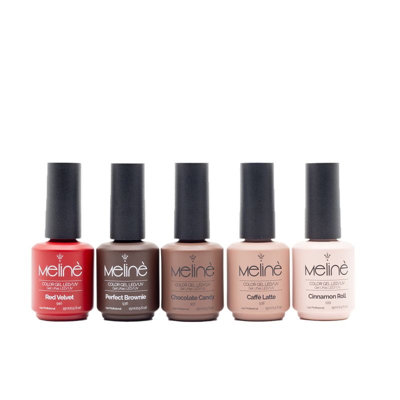 Combo 5 Esmaltes Semipermanentes Meliné Colección Nude