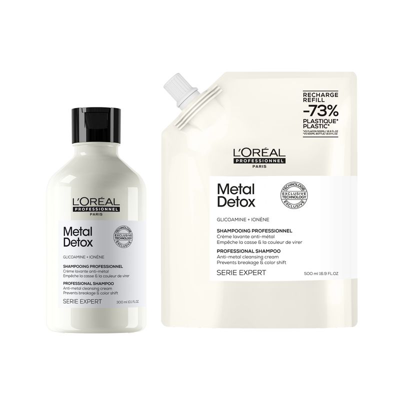 Kit Shampoo 300 ml + Refill 500 ml Metal Detox  L'Oréal Professionnel