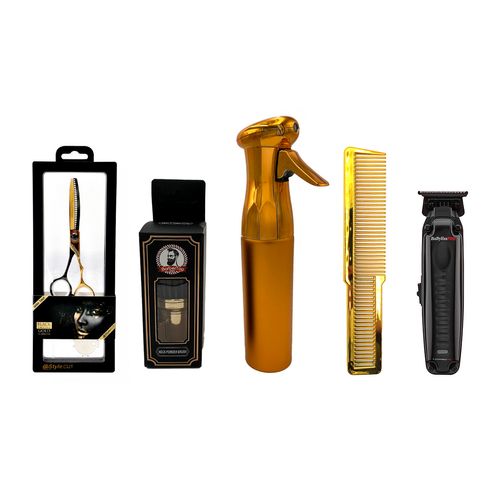 Combo Profesional Trimmer LO-PRO FX 726 BABYLISS + Tijera de Pulir 5.5 GOLDEN COBALT